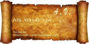 Alb Viktória névjegykártya
